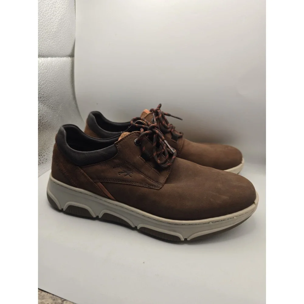 Fluchos Kansas F1345 Mens Casual Leather Sneakers Size 42 US Mens 9 Brown
